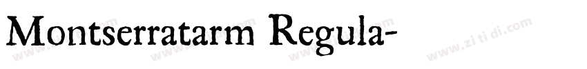Montserratarm Regula字体转换